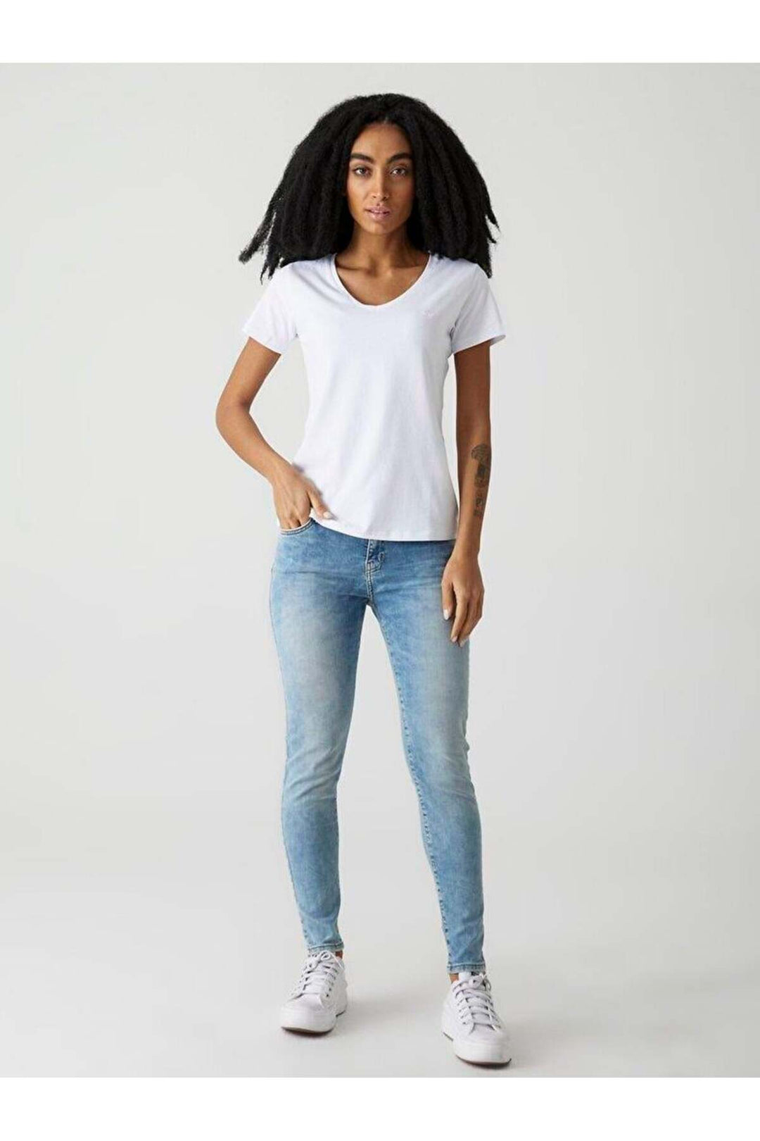LTB T-shirt à manches courtes pour femme Ripado à col en V 12258016560033