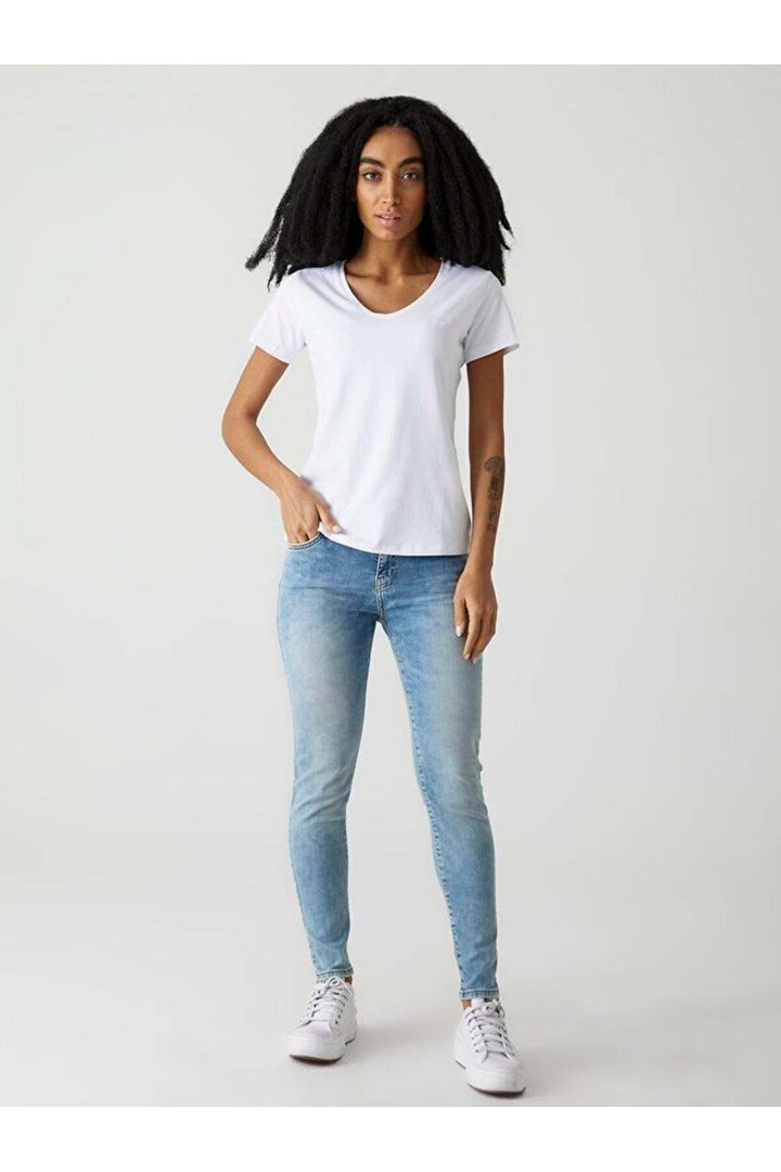 LTB T-shirt à manches courtes pour femme Ripado à col en V 12258016560033