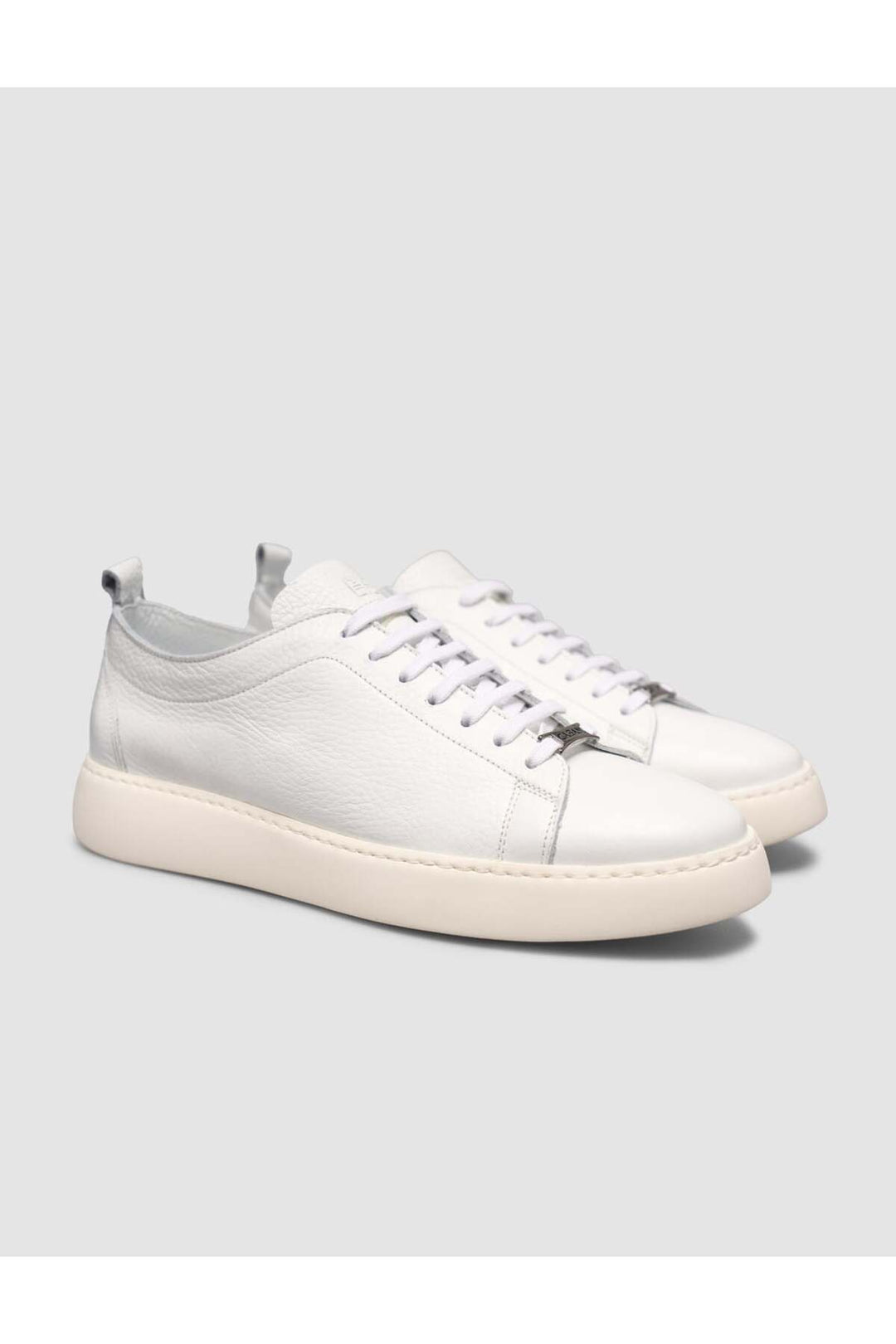 Cabani Shoes Sneaker minimal homme en cuir blanc - Blanc