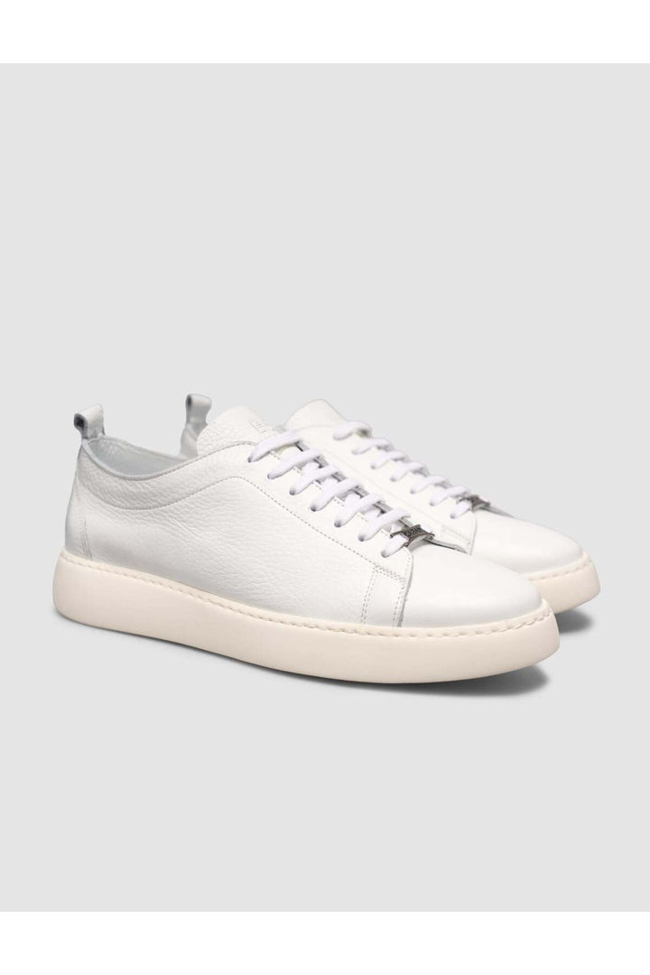 Cabani Shoes Sneaker minimal homme en cuir blanc - Blanc
