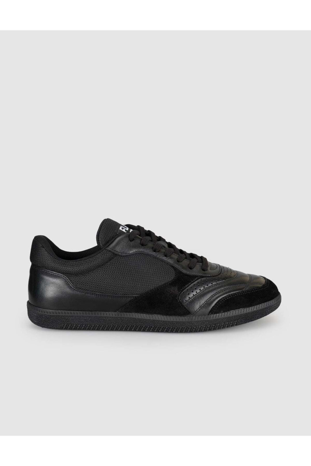 Cabani Shoes Baskets pour hommes en cuir véritable noir - Multicolore