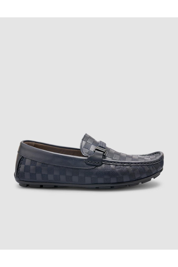 Cabani Shoes %100 Cuir Véritable Mocassins Pour Hommes Détails Boucle Bleu Marine - Bleu marine