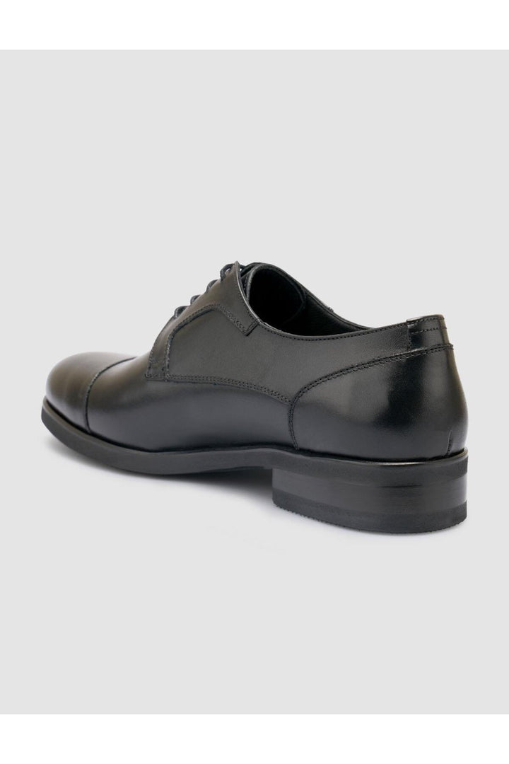 Cabani Shoes Chaussures classiques pour hommes en cuir véritable noir à lacets 100% - Multicolore