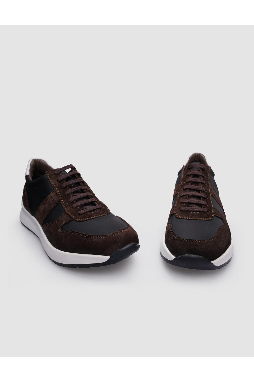 Cabani Shoes %100 Cuir véritable Botte en suède marron à lacets pour homme - Marron