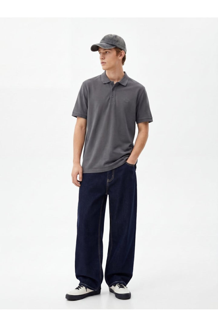 LTB Basic Pike Polo col T-shirt Anthracite - Anthracite