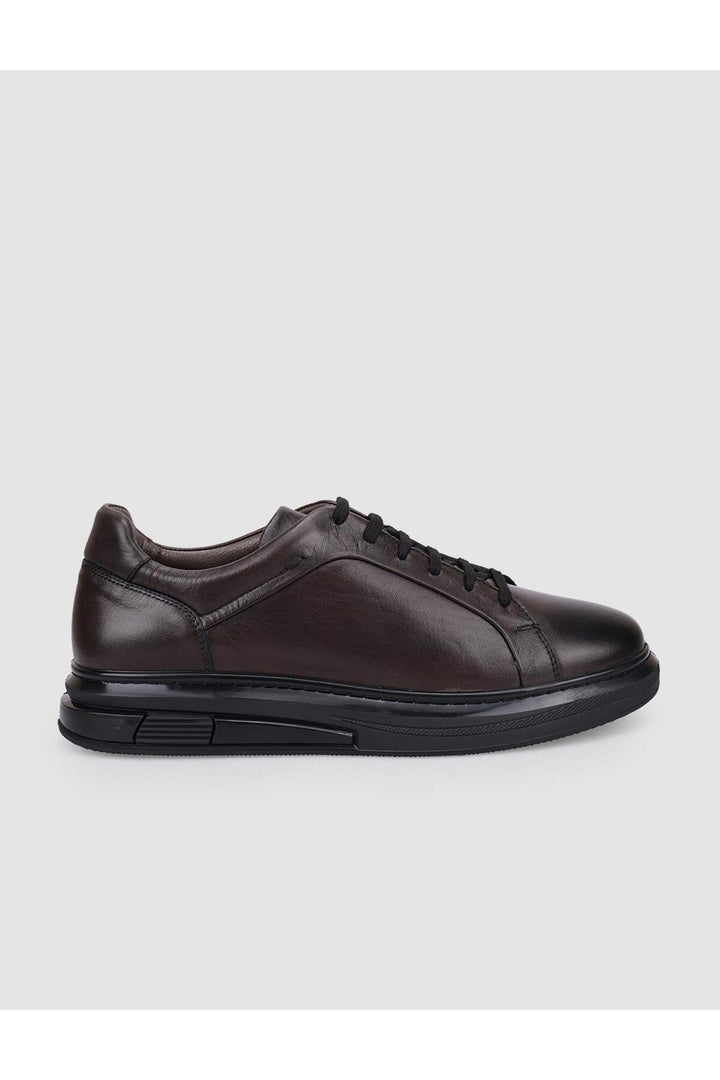 Cabani Shoes %100 Cuir Véritable Chaussures de Sport pour Hommes à Lacets Marron - Marron