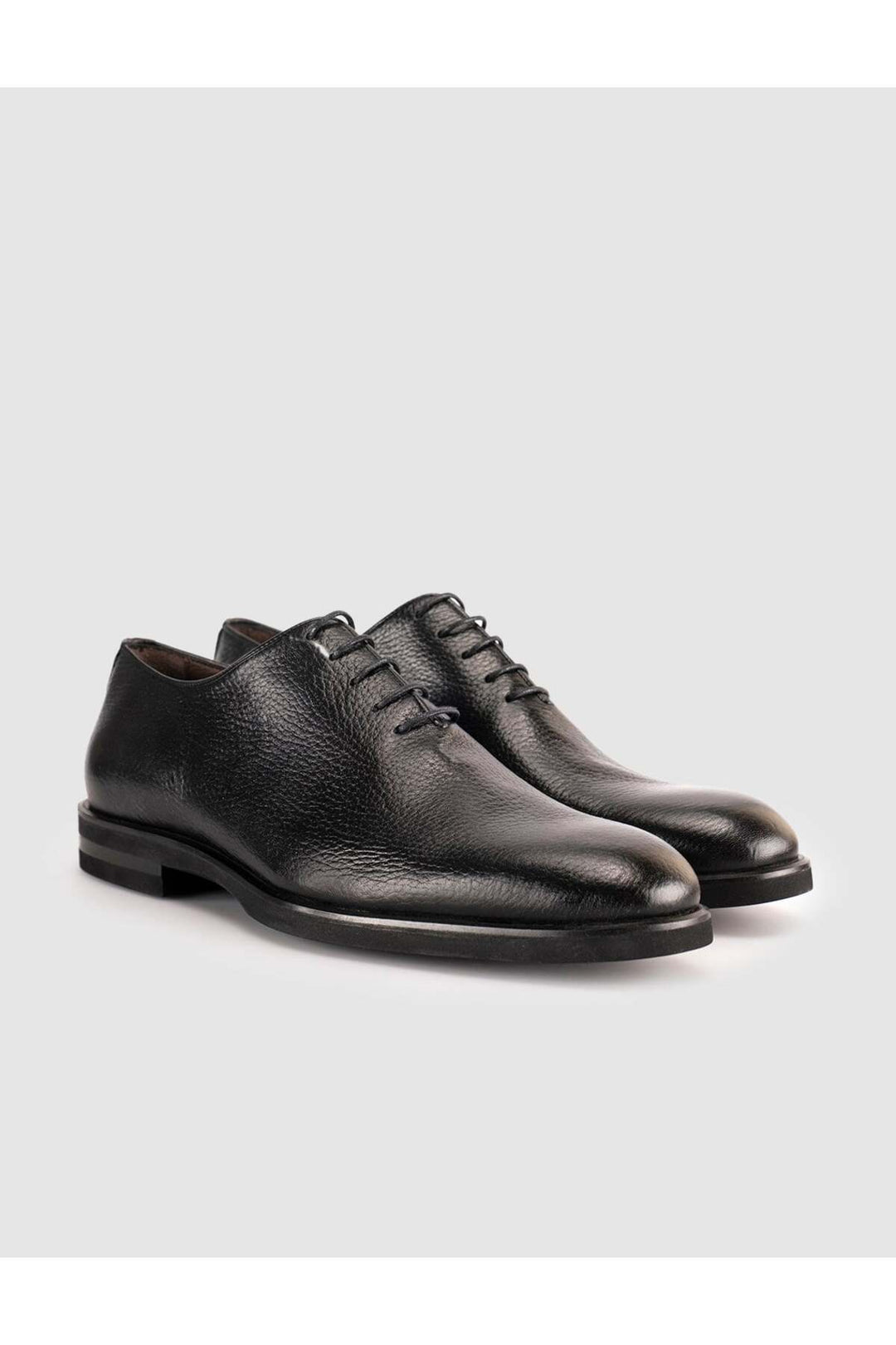 Cabani Shoes Chaussures classiques à lacets pour hommes en cuir véritable premium noires - Noir