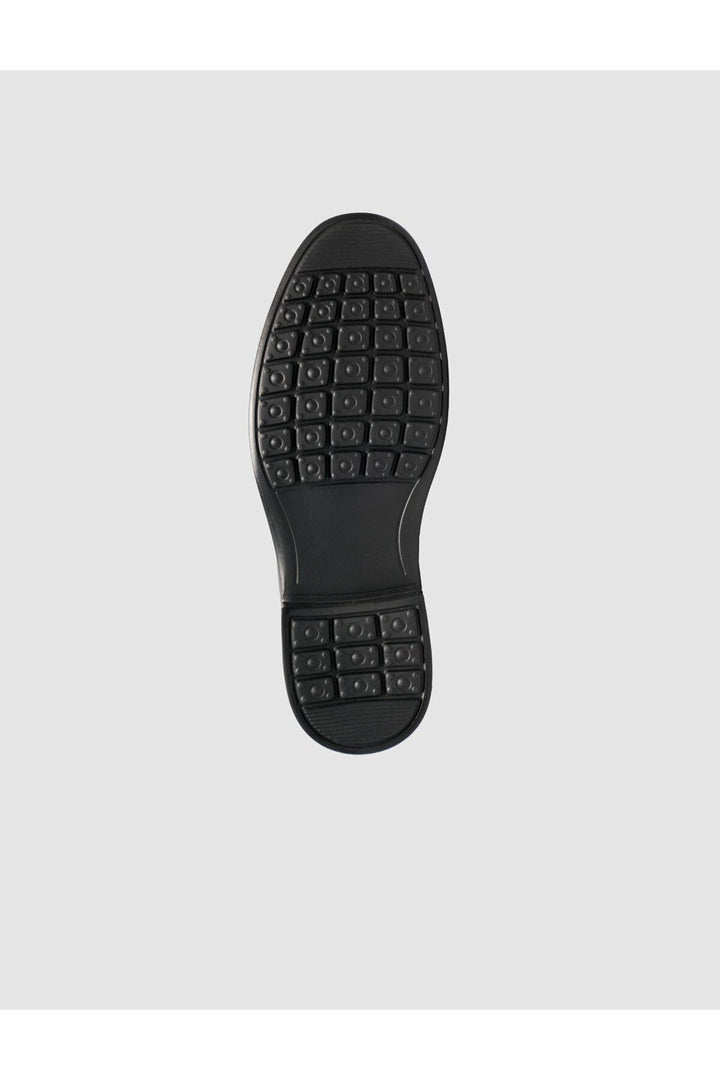 Cabani Shoes Chaussures classiques pour hommes en cuir véritable noires à lacets - Noir