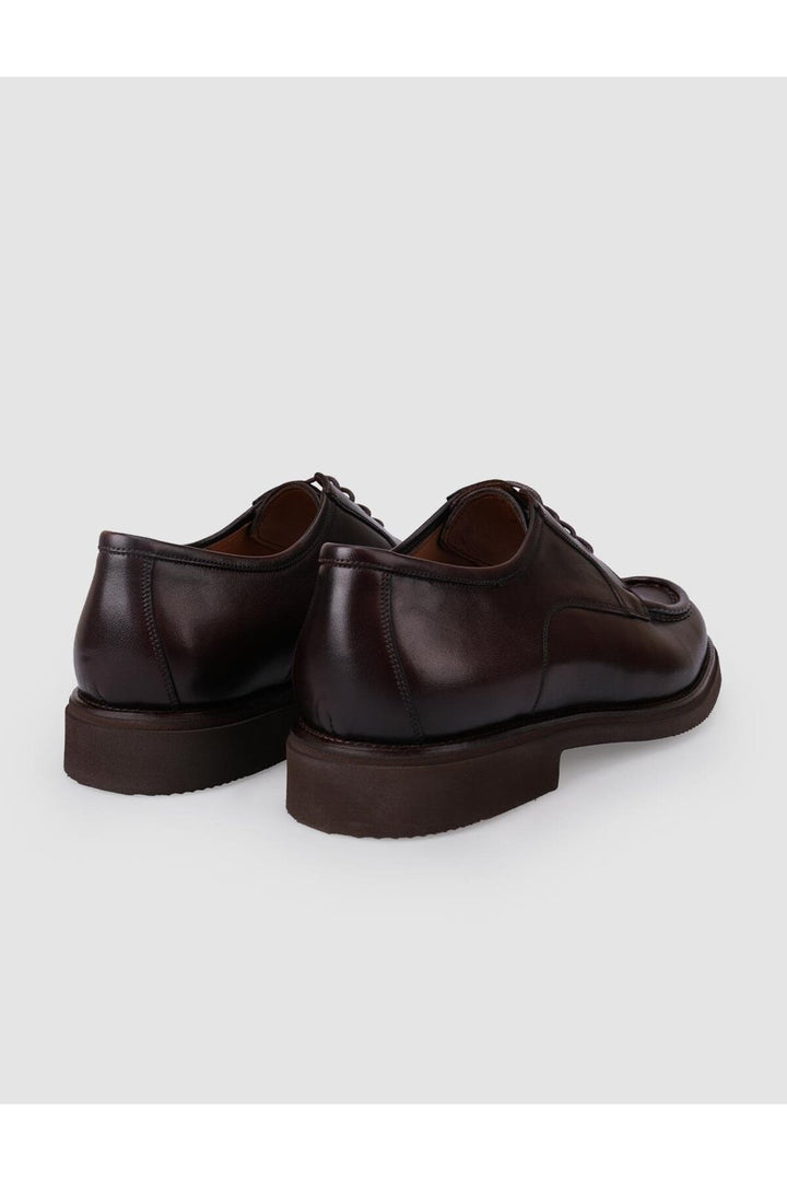 Cabani Shoes Chaussures classiques pour hommes en cuir véritable marron à lacets 100% - Multicolore