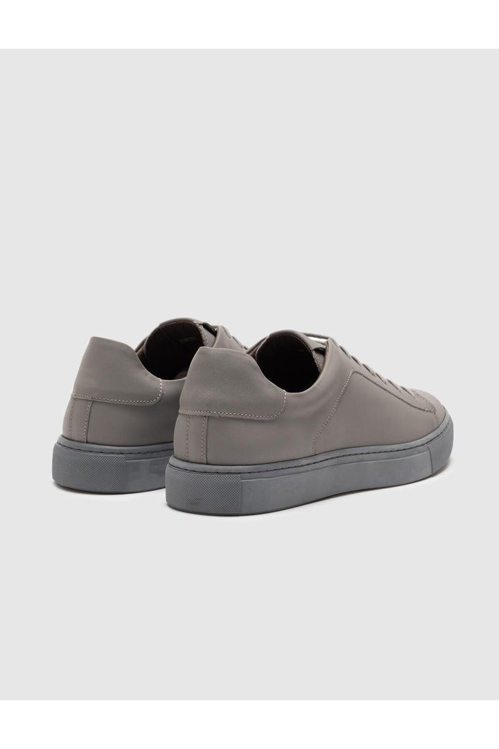 Cabani Shoes Chaussures de sport pour hommes en cuir véritable gris à lacets - Gris