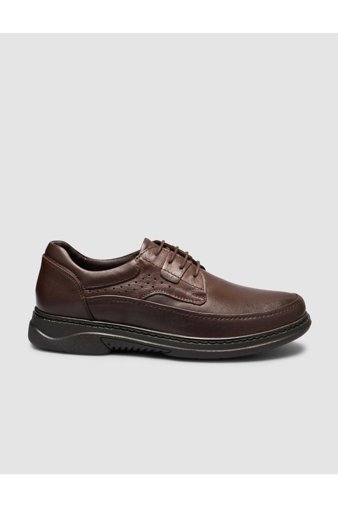 Cabani Shoes Chaussures pour hommes en cuir véritable à lacets marron - Marron