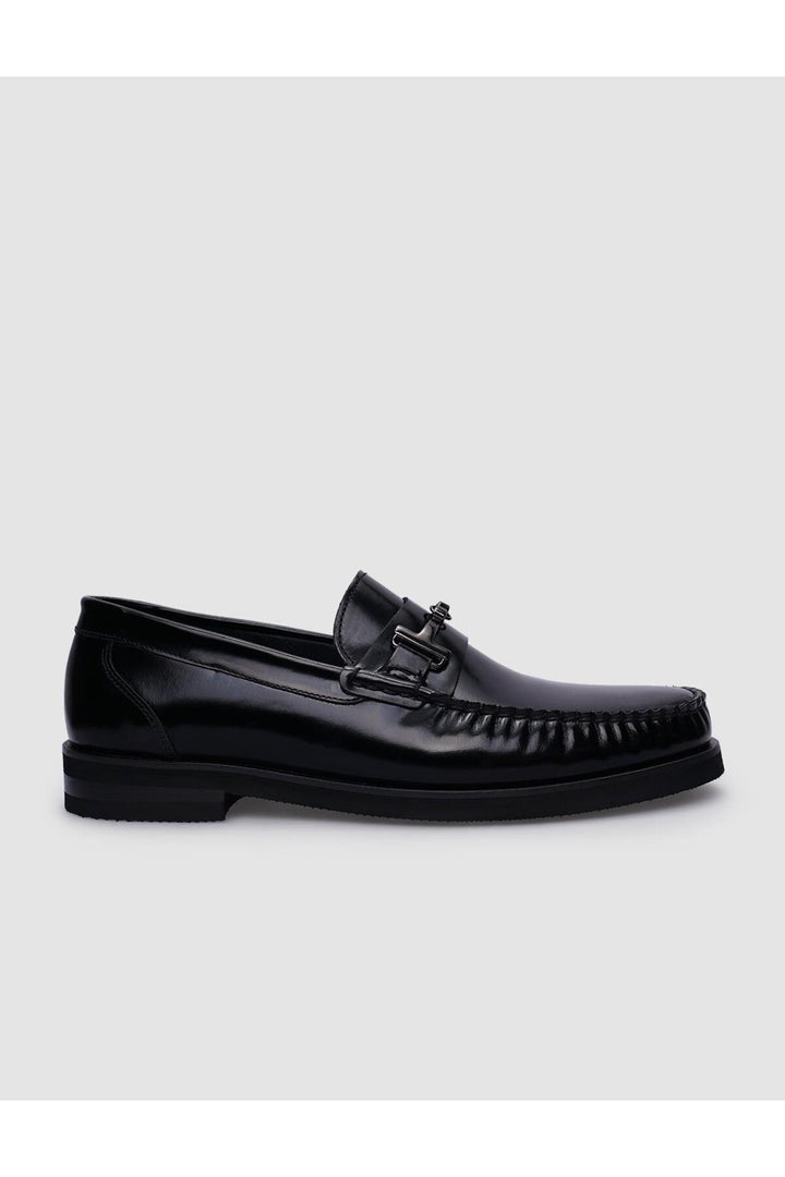 Cabani Shoes Chaussures classiques pour hommes en cuir véritable noir avec boucle à 100% - Multicolore