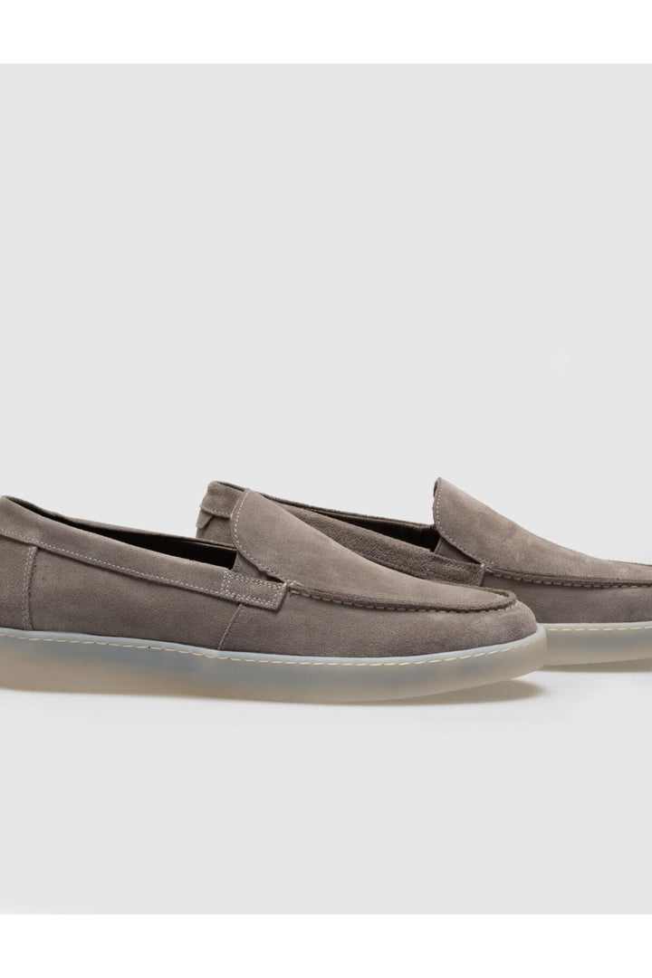 Cabani Shoes Chaussures de ville pour hommes en suède beige en cuir véritable - Multicolore