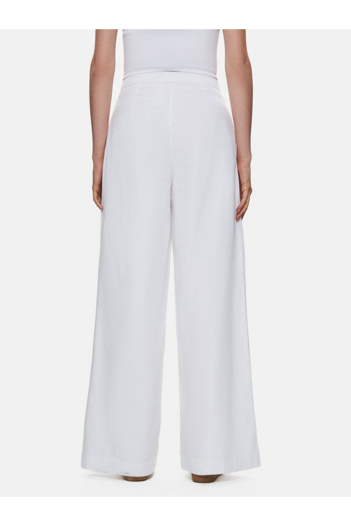 LTB Pantalon basique blanc jambes larges