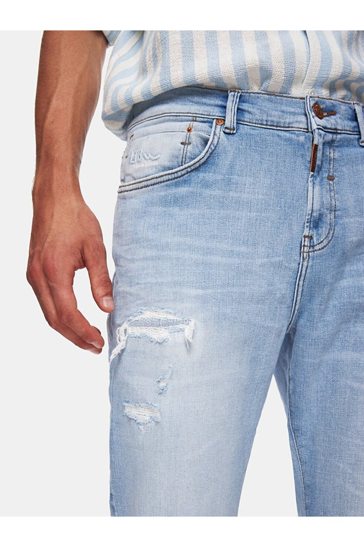 LTB Pantalon en Jean Taille Moyenne Étroite New Sawyer Y - orta Bleu_55634