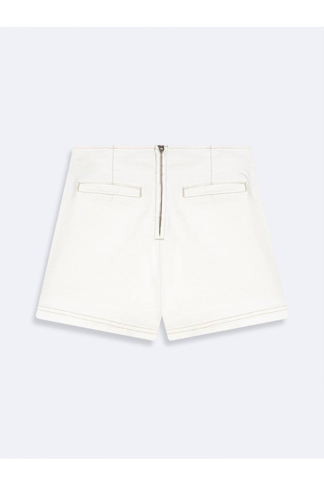 LTB Shara - Jupe short basique en jean bleu avec fermeture éclair au dos