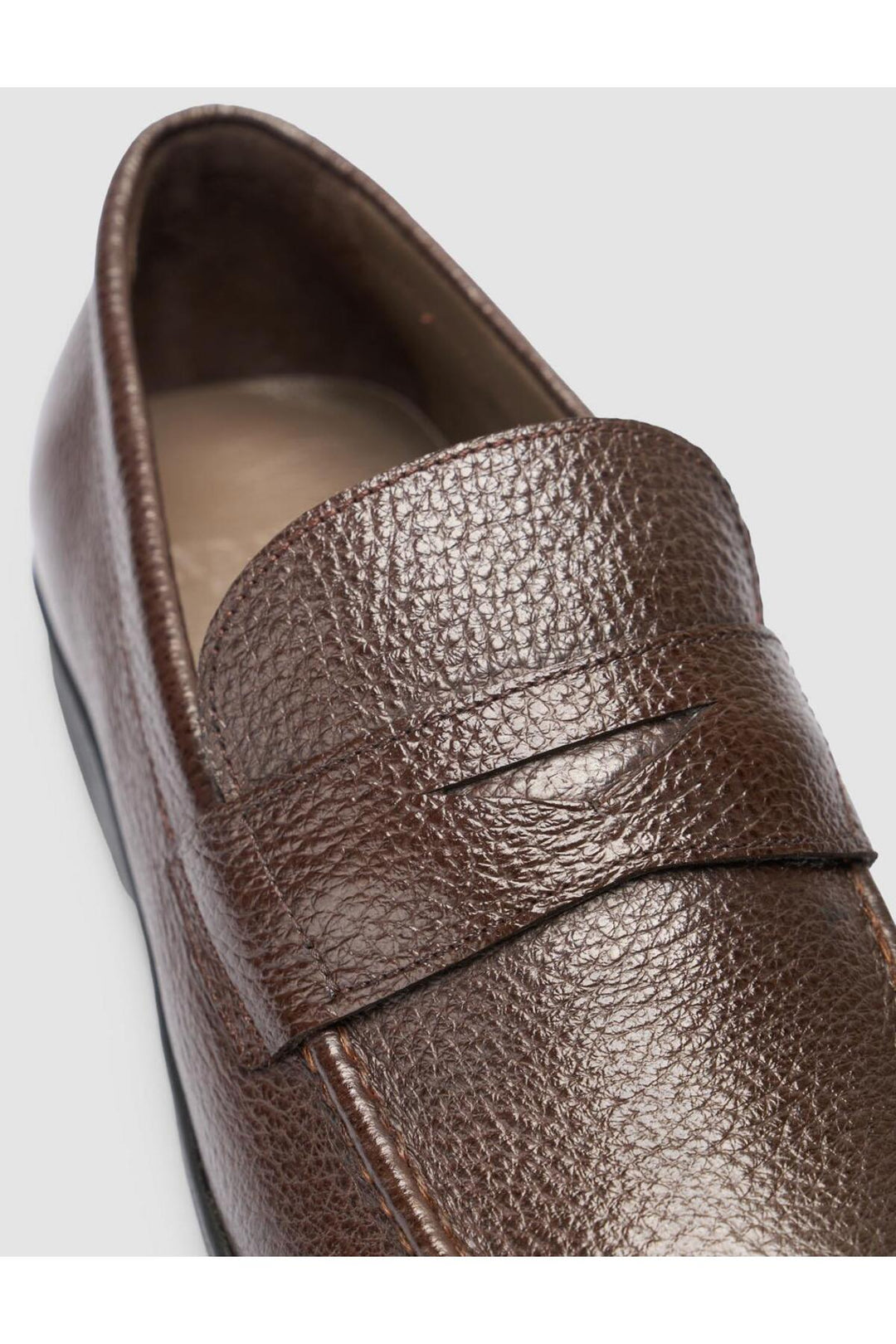 Cabani Shoes Atria 100% Cuir Véritable Mocassins Hommes Marron Foncé Uni - Marron foncé