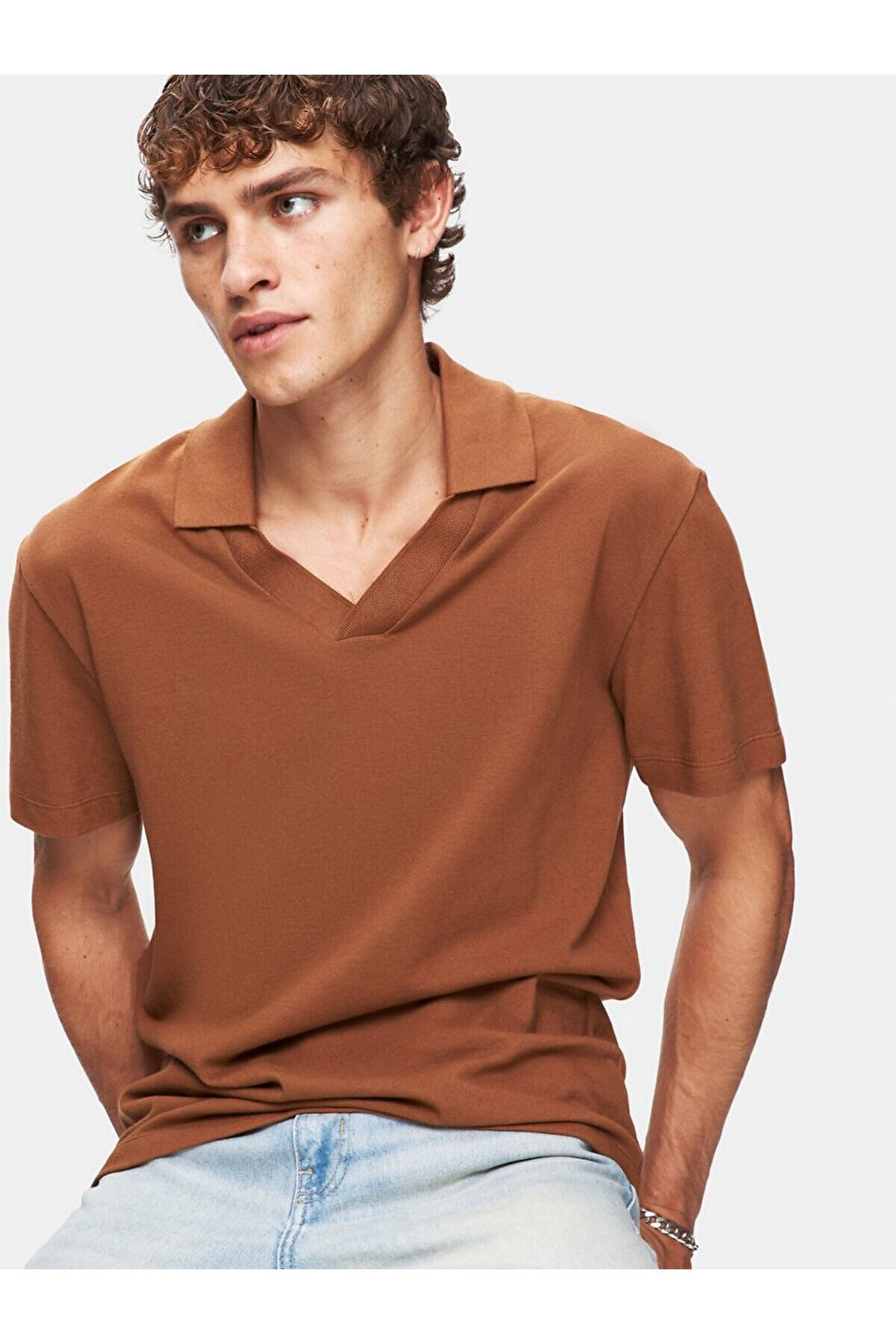 LTB Polo à col roulé classique Bass Brown Tee-shirt