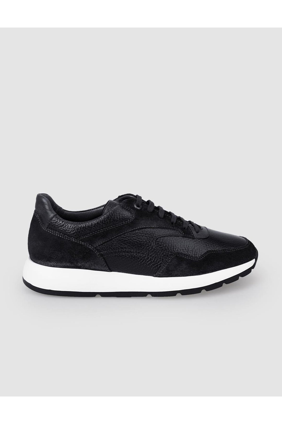 Cabani Shoes Aspen %100 Cuir Véritable Chaussures de Sport Noires pour Hommes - Noir