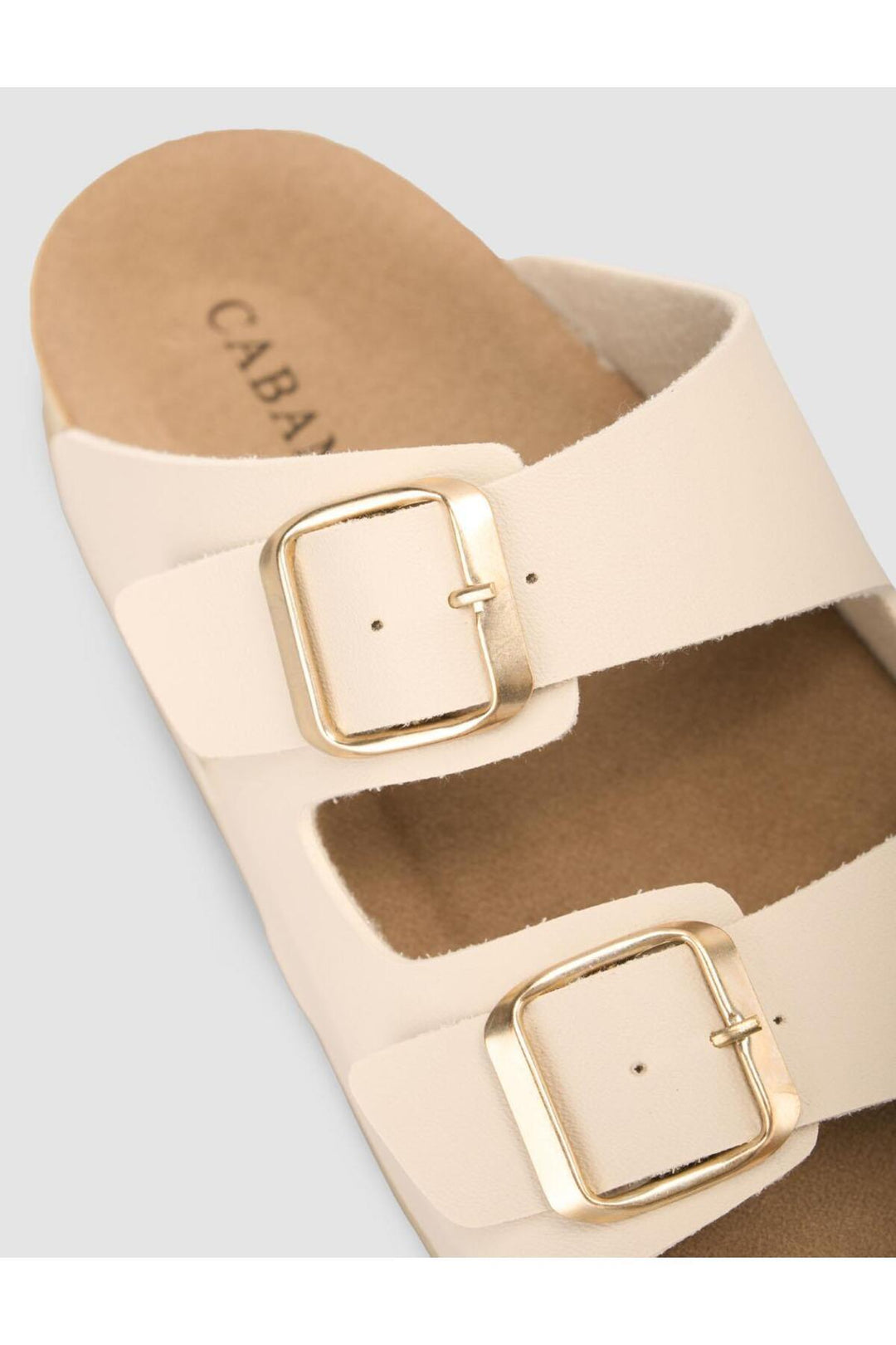 Cabani Shoes Sandales femmes beige avec détail de boucle - Multicolore