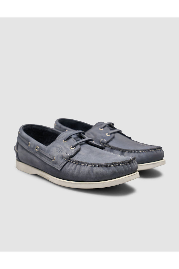 Cabani Shoes Mocassins à lacets en cuir véritable fumé - Multicolore