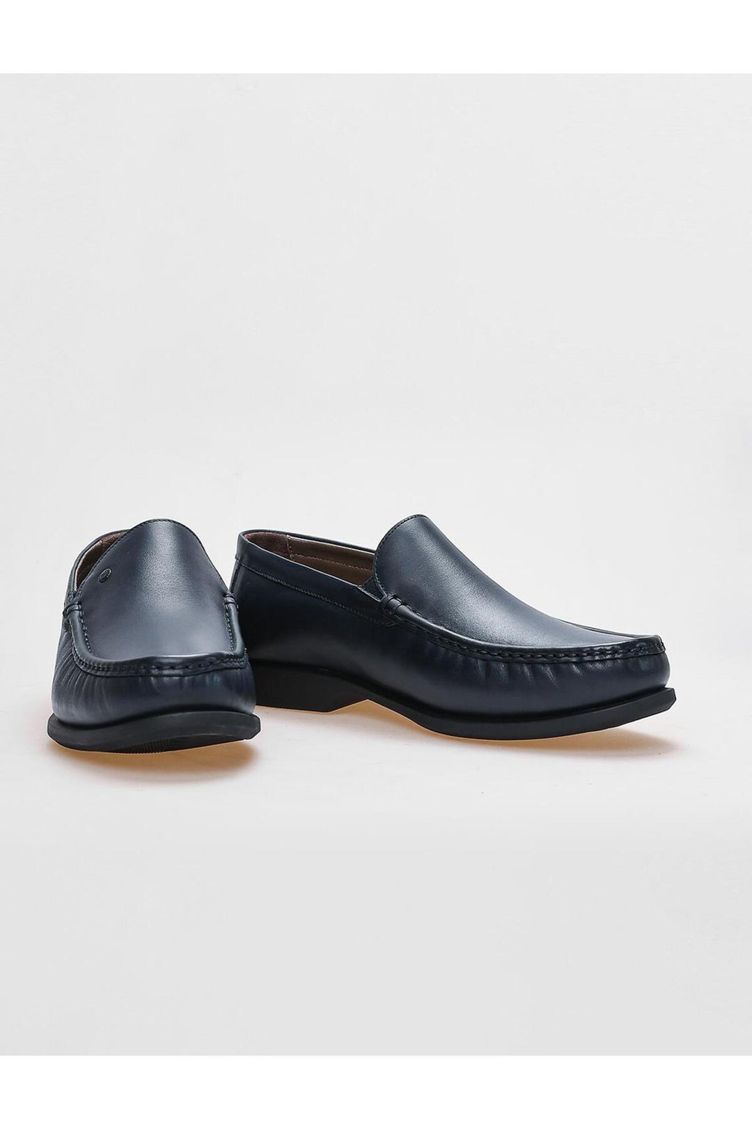 Cabani Shoes Chaussures de ville pour hommes en cuir véritable bleu marine - Bleu marine