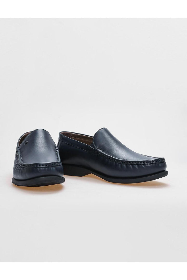 Cabani Shoes Chaussures de ville pour hommes en cuir véritable bleu marine - Bleu marine