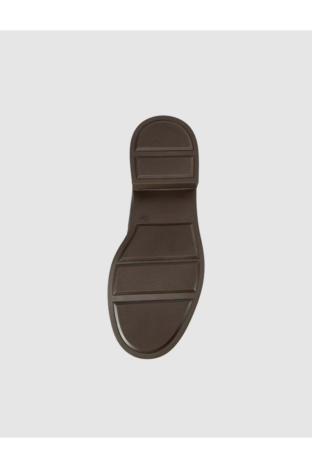 Cabani Shoes Chaussures Loafer pour femmes en cuir véritable à semelle épaisse marron - Multicolore