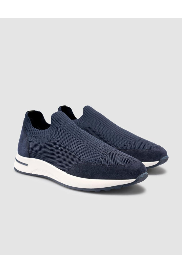 Cabani Shoes Chaussures de sport pour hommes en tricot Bleu marine - Bleu marine