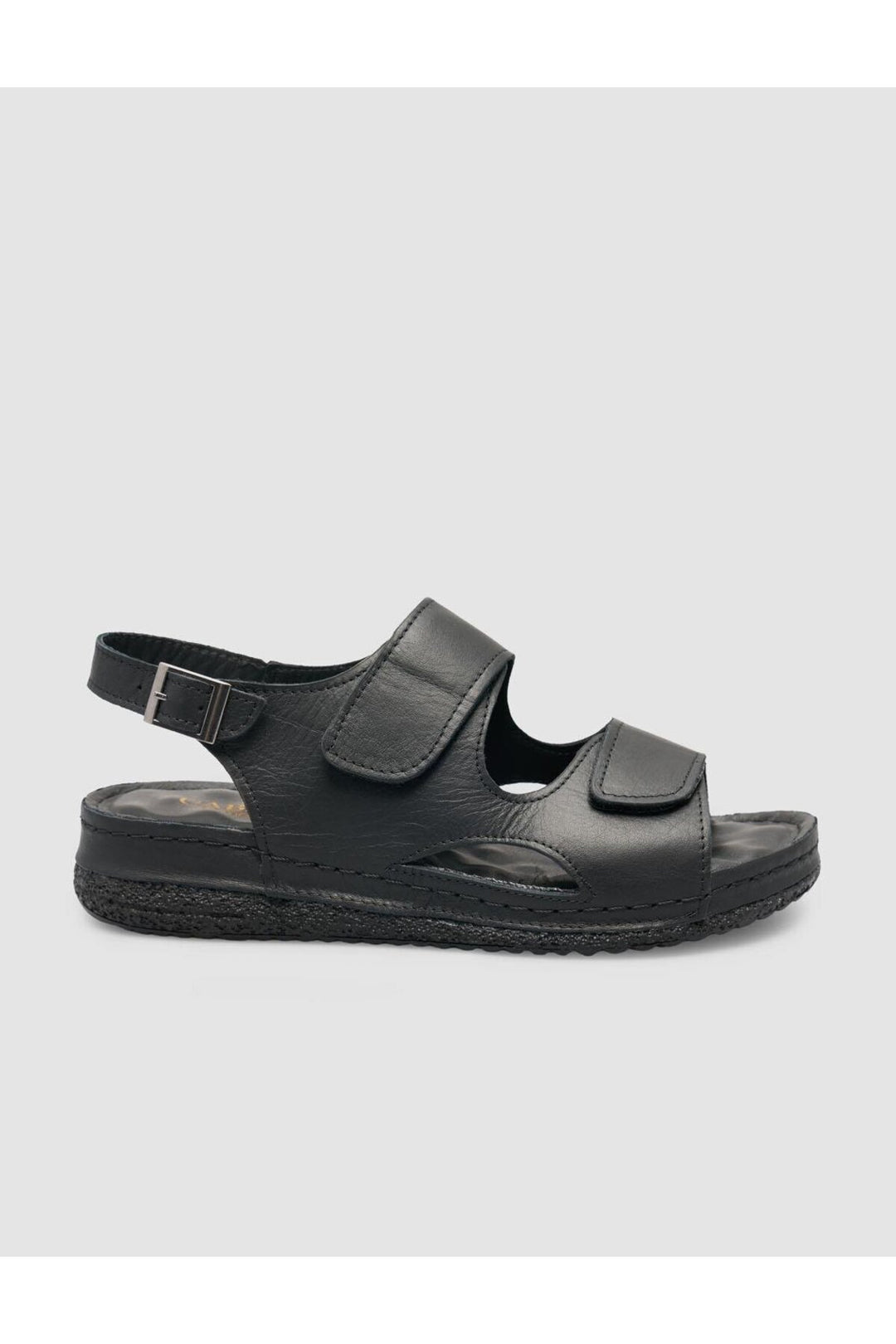 Cabani Shoes %100 Cuir véritable Sandales noires pour femmes - Multicolore
