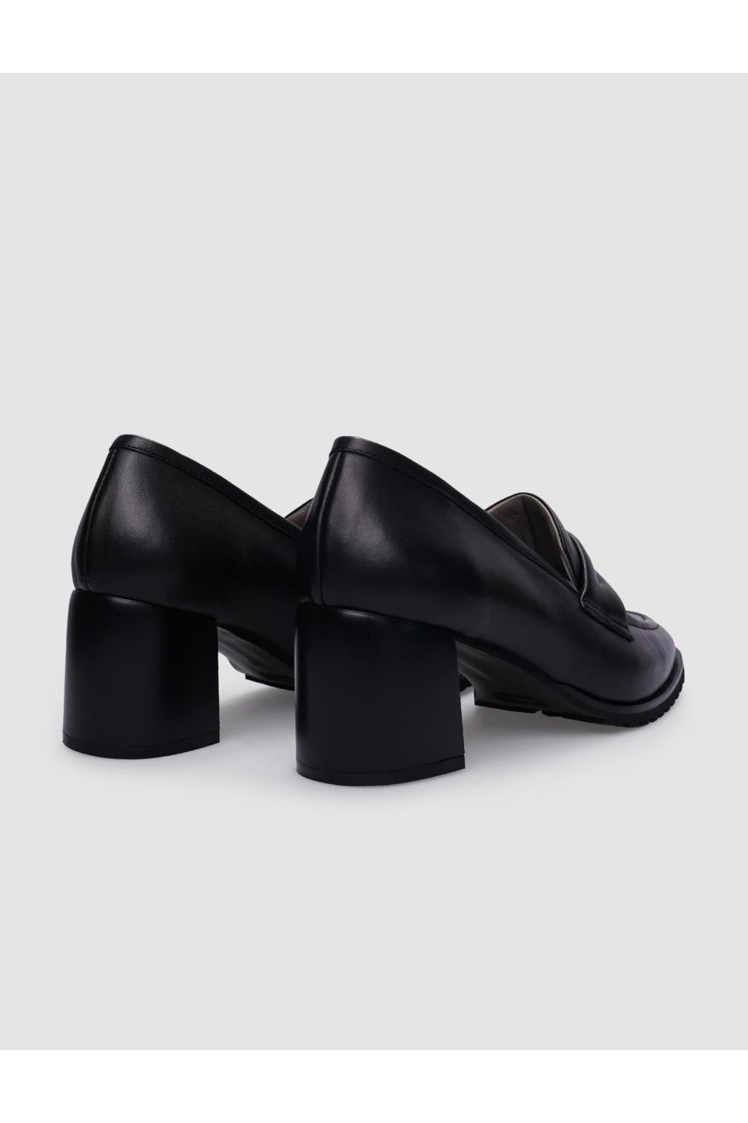 Cabani Shoes Chaussures à talons épais pour femmes en cuir véritable noir 100% - Multicolore
