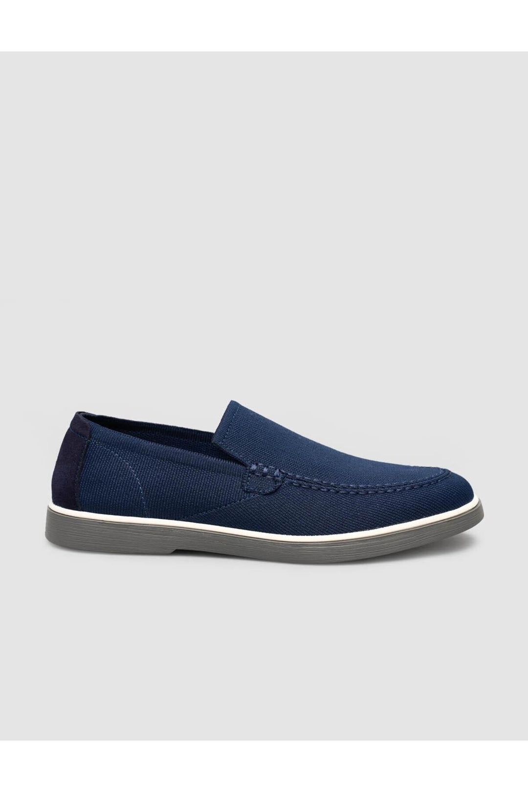 Cabani Shoes Chaussures en tricot pour hommes en bleu marine à tissage en osier. - Bleu marine