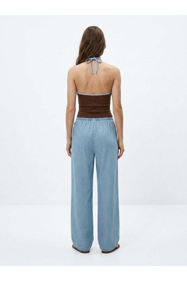 LTB Pantalon en Jean Light Indigo à Taille Élastique Ivana Coupe Relaxée - light Indigo