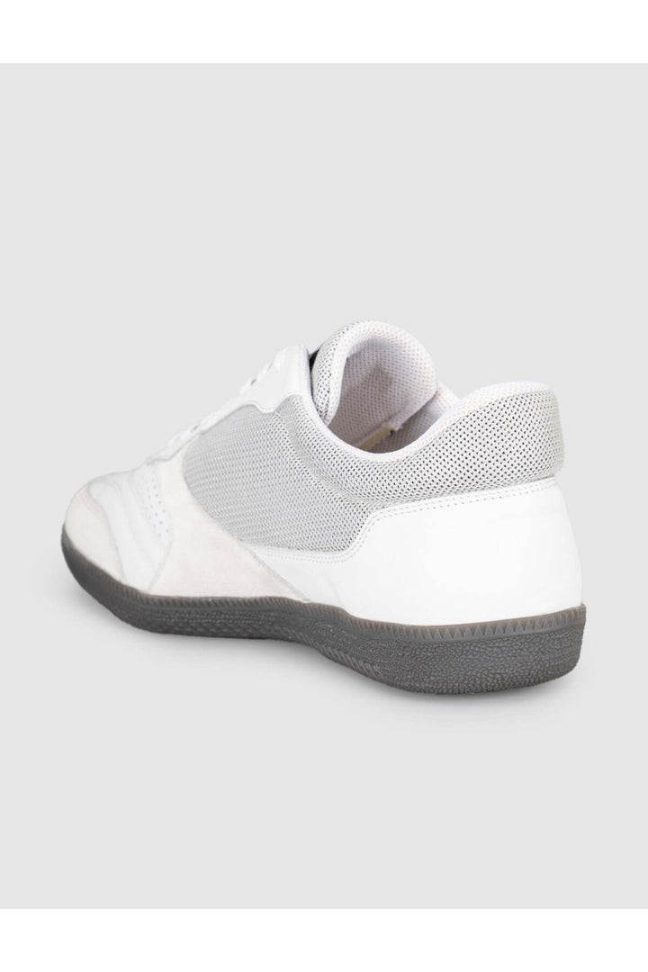 Cabani Shoes Baskets pour hommes en cuir véritable blanc - Blanc
