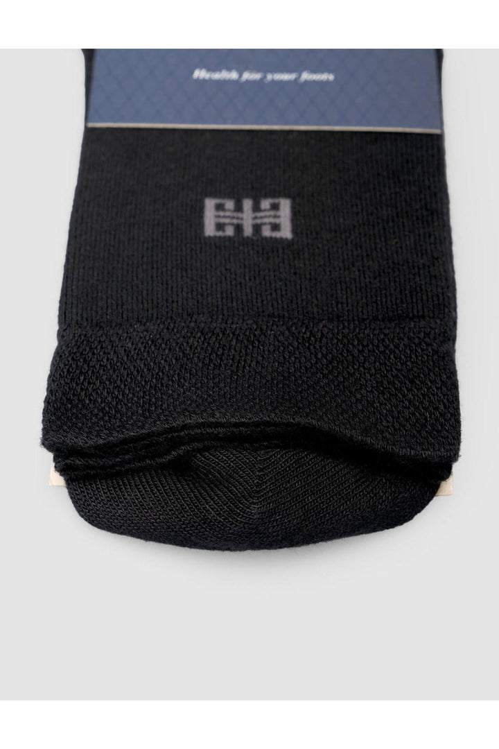 Cabani Shoes Chaussettes mi-bas en bambou noires pour hommes - Multicolore
