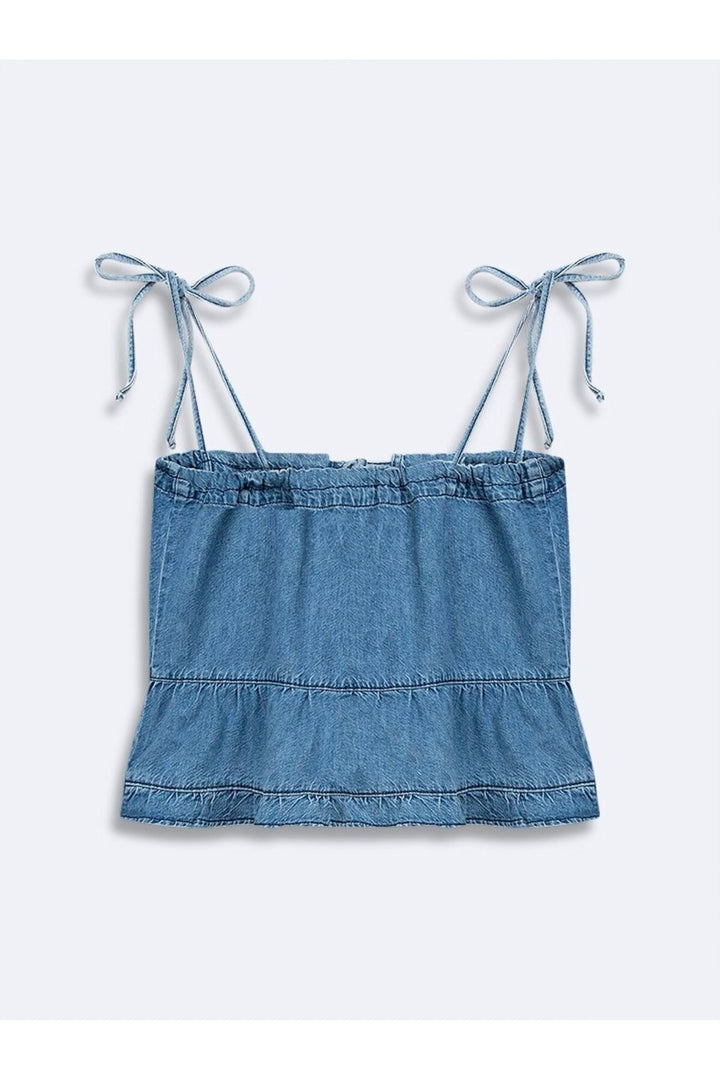 LTB Anesha Mid Indigo Blouse - mid Indigo