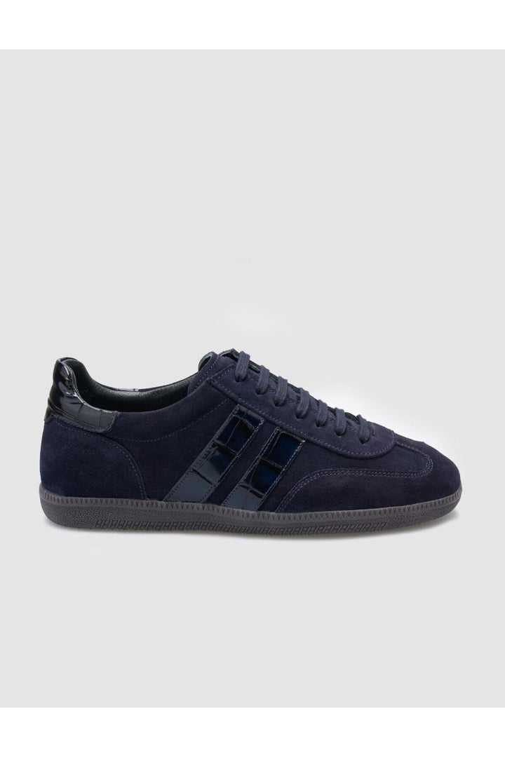 Cabani Shoes %100 Cuir Suédé Véritable Baskets Femme Bleu marine - Multicolore