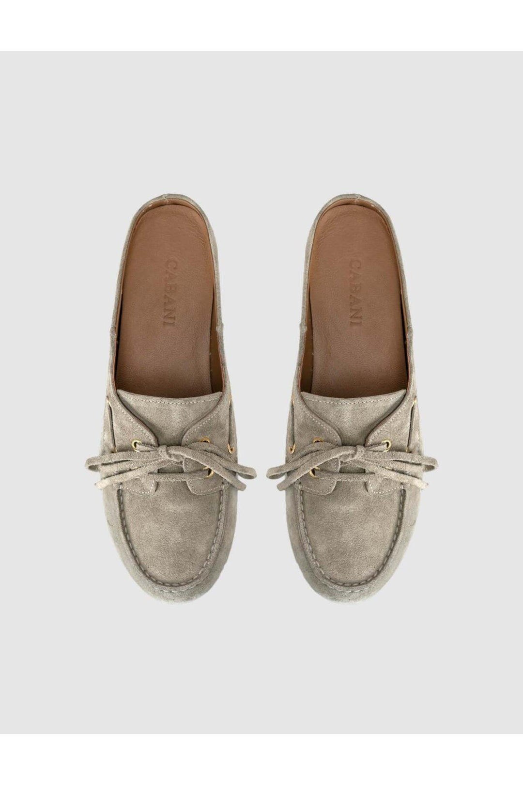 Cabani Shoes Mule loafer femme en cuir suédé beige - Multicolore