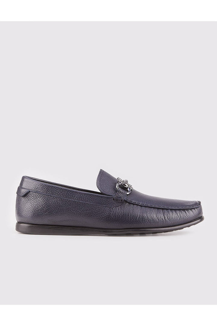 Cabani Shoes Mocassins pour hommes en cuir véritable bleu marine - Bleu marine