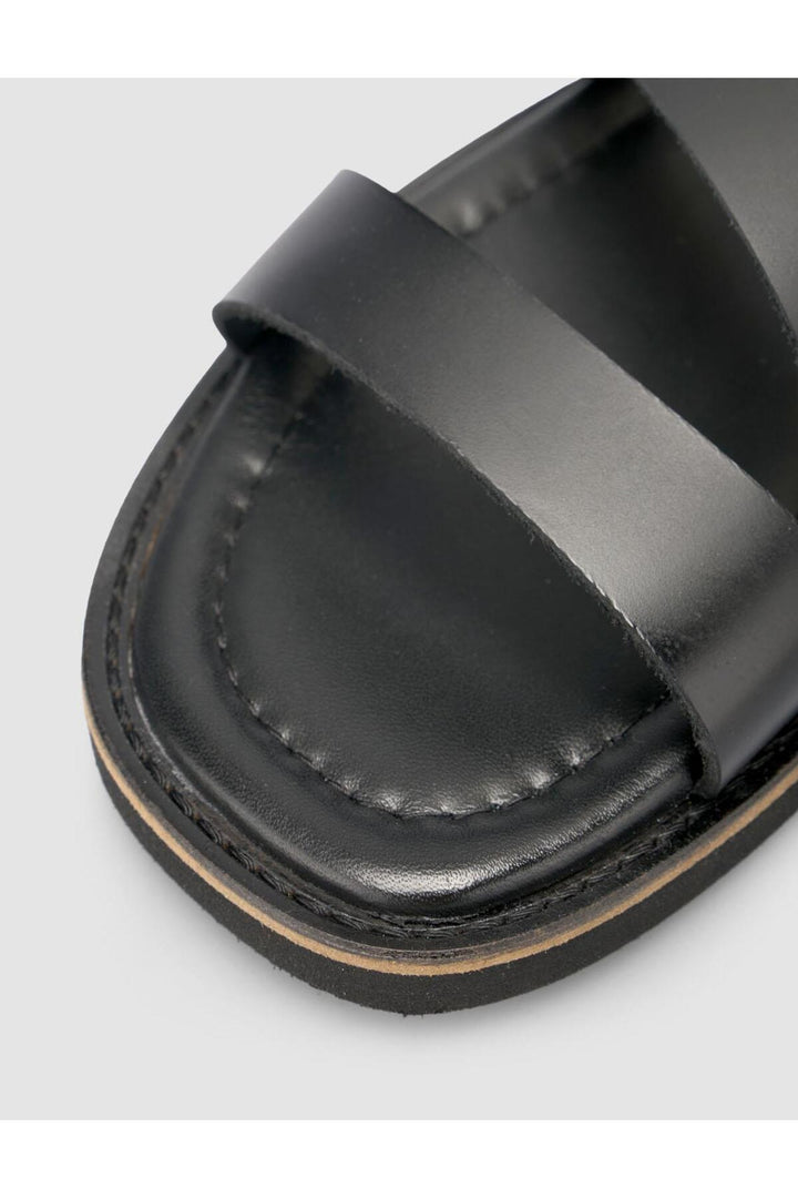 Cabani Shoes %100 Cuir véritable Sandales noires pour femmes - Multicolore