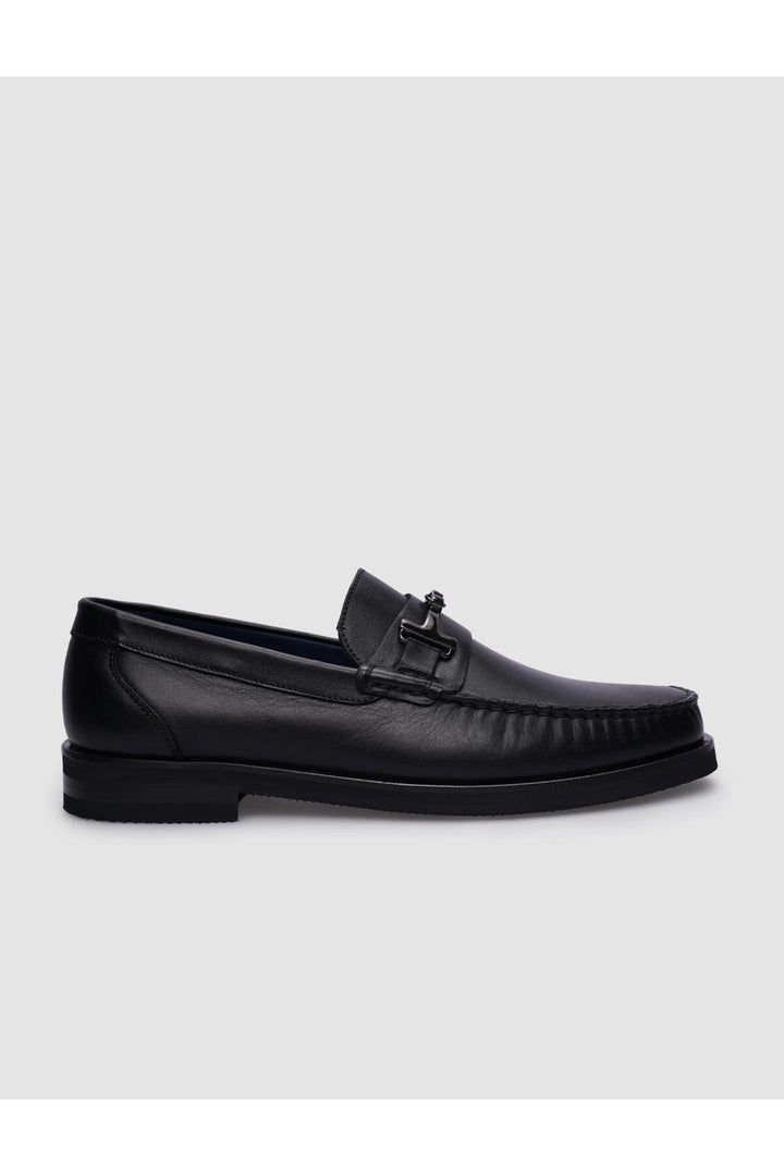 Cabani Shoes Chaussures classiques pour hommes en cuir véritable noir avec boucle à 100% - Multicolore