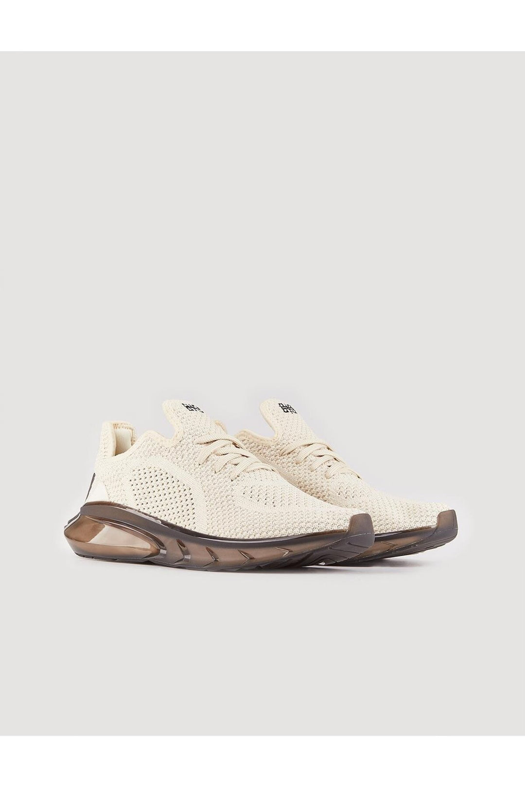 Cabani Shoes Chaussures de sport pour homme en tricot beige avec lacets et semelle prête. - Beige