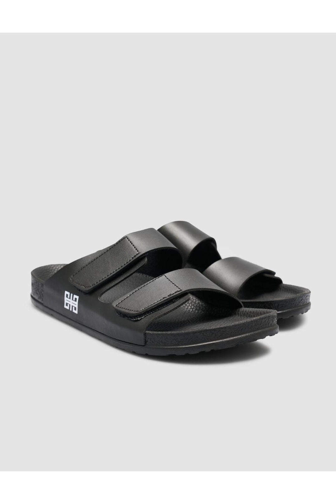 Cabani Shoes Sandale noire pour homme à velcro - Noir