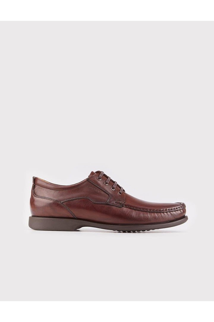 Cabani Shoes Chaussures de ville pour hommes en cuir véritable marron à lacets - Marron