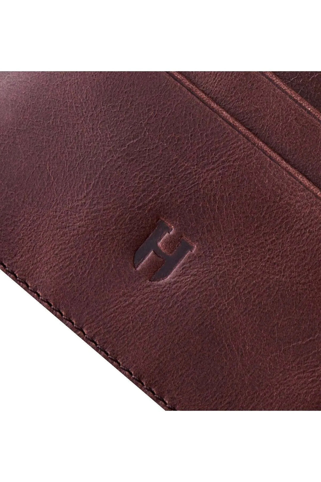 Helmbrook Porte-cartes mince en cuir véritable pour homme avec protection RFID Elton Coffee
