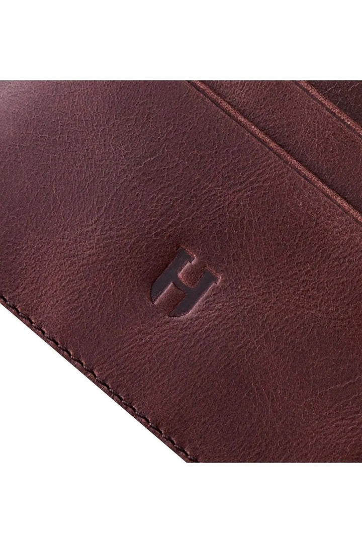 Helmbrook Porte-cartes mince en cuir véritable pour homme avec protection RFID Elton Coffee