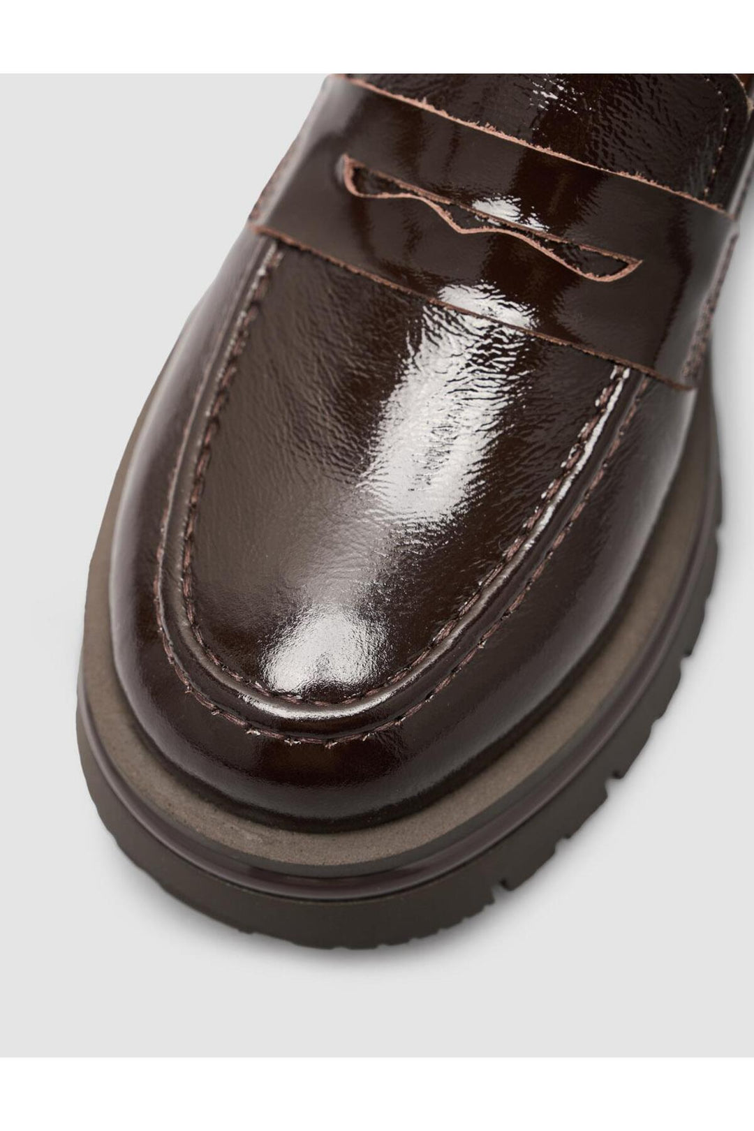 Cabani Shoes Chaussures Loafer Femme en Cuir Verni Marron - Marron