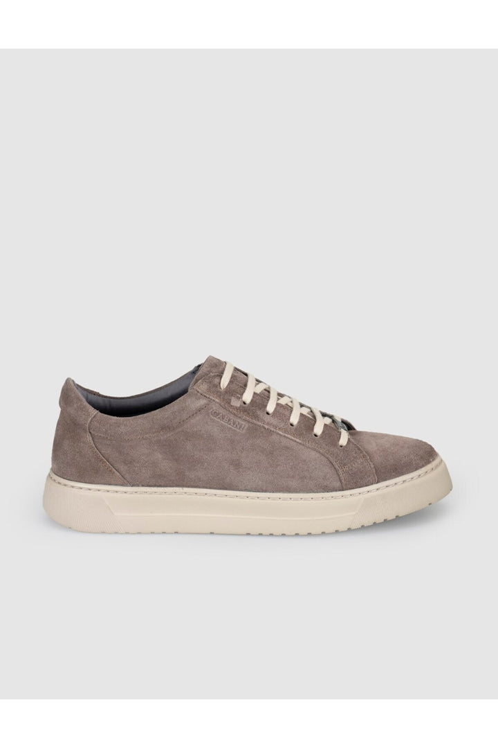 Cabani Shoes Sneakers en cuir suédé véritable pour homme - Vison