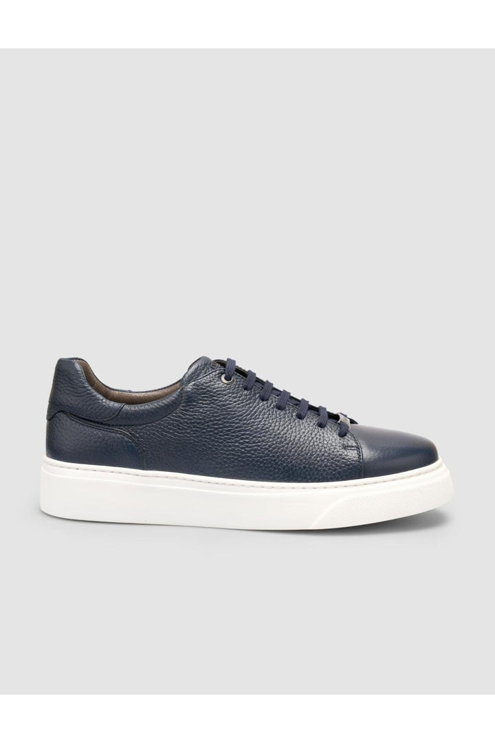 Cabani Shoes %100 Cuir véritable Bleu marine Chaussures de sport pour hommes - Bleu marine