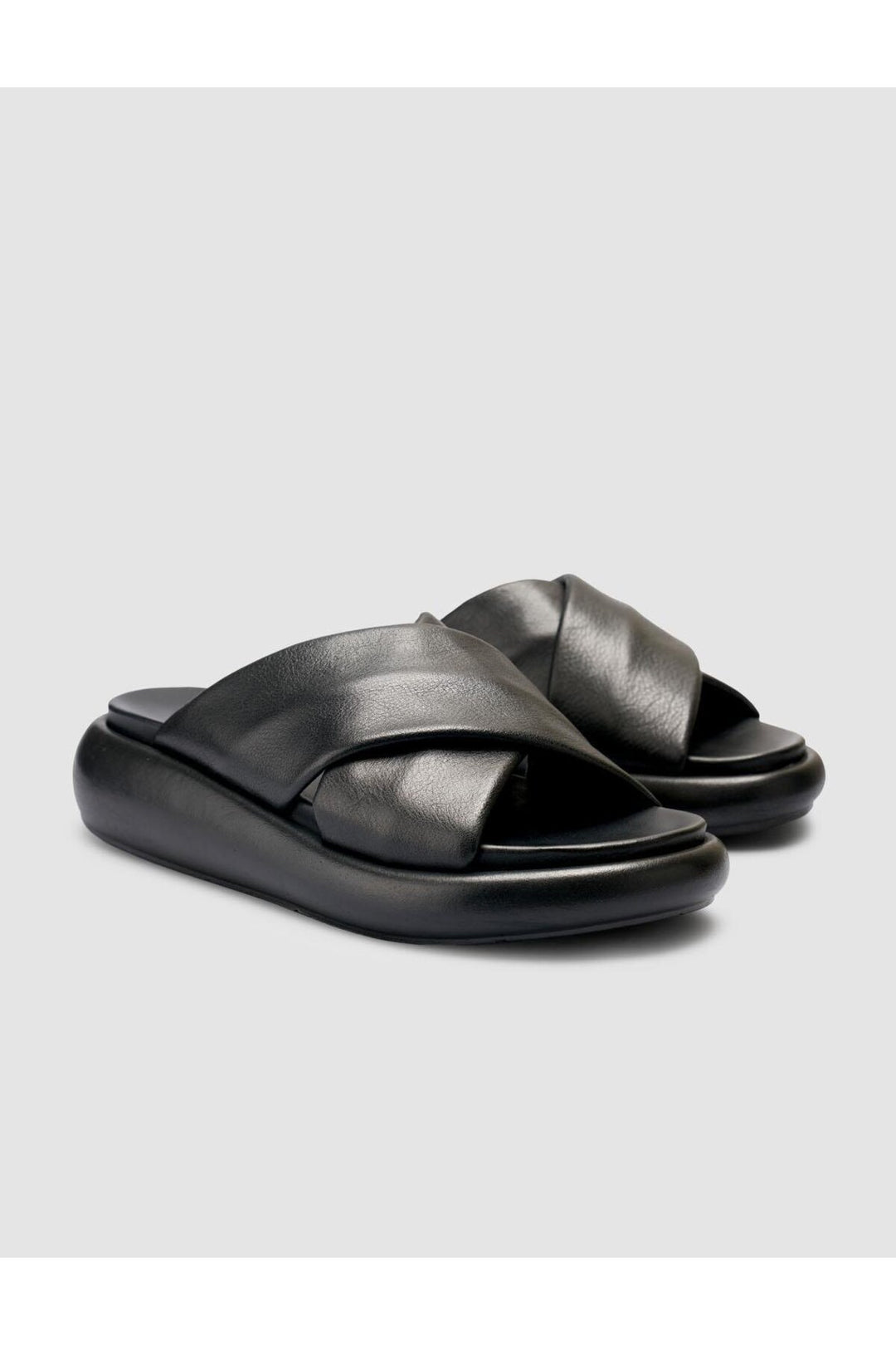 Cabani Shoes %100 Cuir véritable Sandales noires pour femmes - Noir